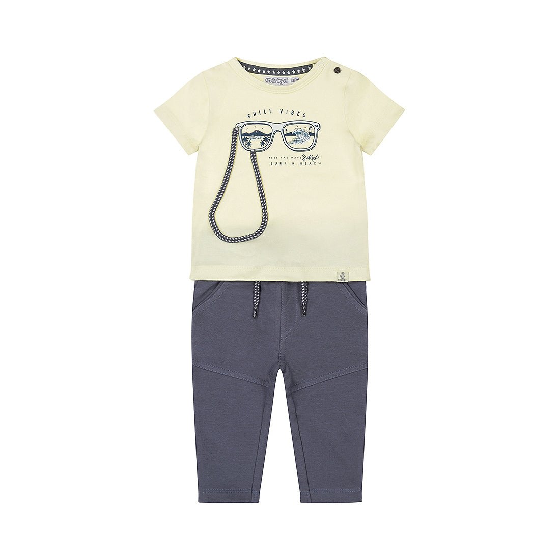 Conjunto de playera y pantalón para bebé - Kool KidsDIRKJEKool KidsP54634Conjunto de playera y pantalón para bebé3 MesesLight yellow